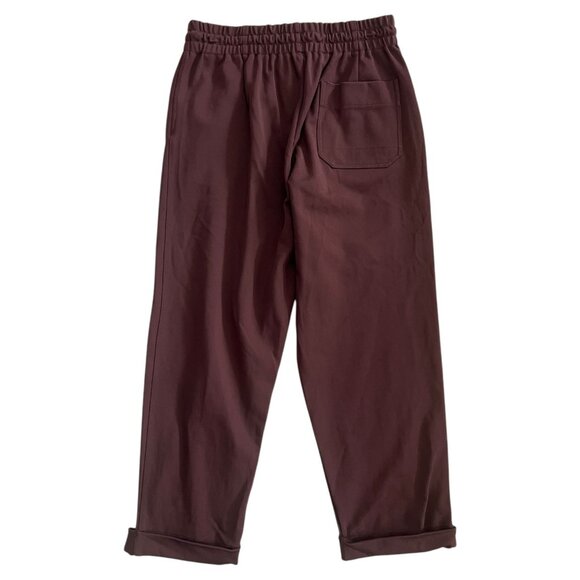 Y-3 Yohji Yamamoto Adidas Mens Crop Straight Leg Sweatpants Brown S Streetwear - Picture 2 of 9